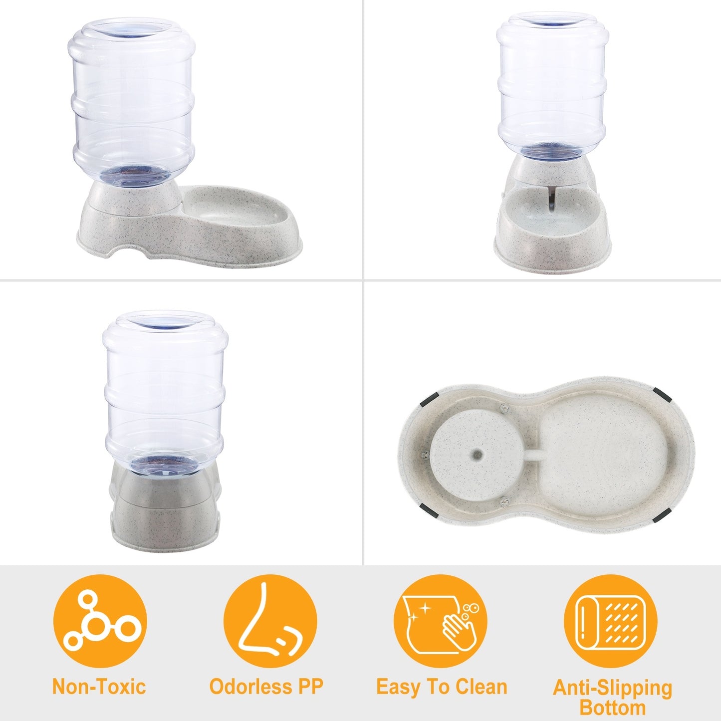 3.5L 1Gal Pet Water Dispenser Self-Dispensing Gravity Pets Water Feeder Automatic Pet Waterer Cat Dog
